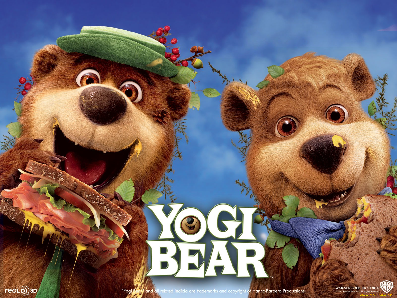 медведь, йоги, мультфильмы, yogi, bear.